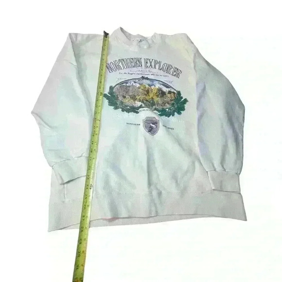 Vintage Northern Explorer Wilderness Sweatshirt Large Crew Neck Bear Outdoorsman - Picture 2 of 6